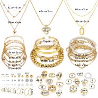 Juego de joyería chapada en oro de 36 piezas con 4 collares, 11 pulseras, 7 pendientes, 14 anillos de nudillos para mujeres y niñas, regalo de amistad, aniversario de San Valentín, cumpleaños - details 6