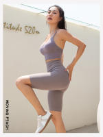 Movimiento de deportes sujetador sin costuras de soporte elástico Y diseño en forma de secado rápido de Yoga Fitness ABE - details 7