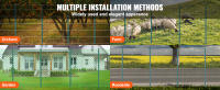 SucceBuy Postes de valla, postes en T de metal resistente para jardines, patios, granjas, verde - details 5