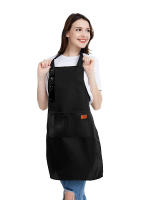 Delantales de cocina de lona para hombre y mujer, delantal de trabajo de Chef para parrilla, restaurante, Bar, tienda, cafés, uniforme de belleza para uñas, 2023 - details 2