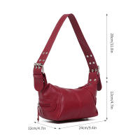 Bolso bandolera de cuero con cremallera, estilo retro europeo y americano, nuevo. - details 21