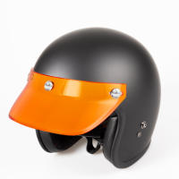 Casco Vintage para motocicleta, Protector de visera solar, Escudo de pico negro para proteger del sol - details 7