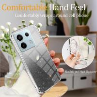 Funda de Silicona Transparente con Purpurina para Xiaomi Redmi Note 13 Pro, 5G, no 4G - details 3
