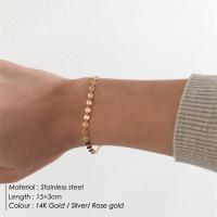 Encanto de cuentas doradas de acero inoxidable, brazaletes retorcidos, dijes, joyas femeninas - details 4