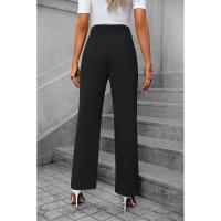 Pantalones elegantes de cintura alta para mujer, comodidad y estilo en primavera y otoño - details 3