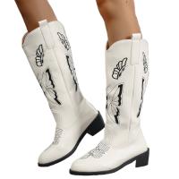 Botas de caballero para mujer, zapatos de bota larga informales con punta estrecha, otoño e invierno - details 4
