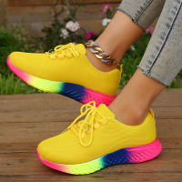 Zapatillas De deporte con cordones para Mujer, zapatos deportivos informales a la moda, vulcanizados para correr al aire libre, 2023 - details 5