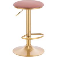 Taburetes Bar de Altura Ajustable Entre 60 y 80,5 cm, Giratorios 360 °   con Asiento Terciopelo - details 1