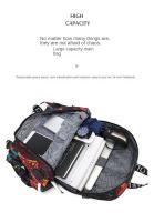 Mochilas impresas de moda para hombres y mujeres, estudiantes de secundaria y estudiantes de secundaria, interfaz usb, mochilas con patrones geométricos personalizados - details 12