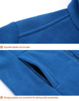 LNGXO Chaqueta de Polar para Hombres Cálida, Suave, A Prueba de Viento, Adecuada para Escalada, Acampada, Esquí Material de Poliéster con Forro de Vellón - details 18