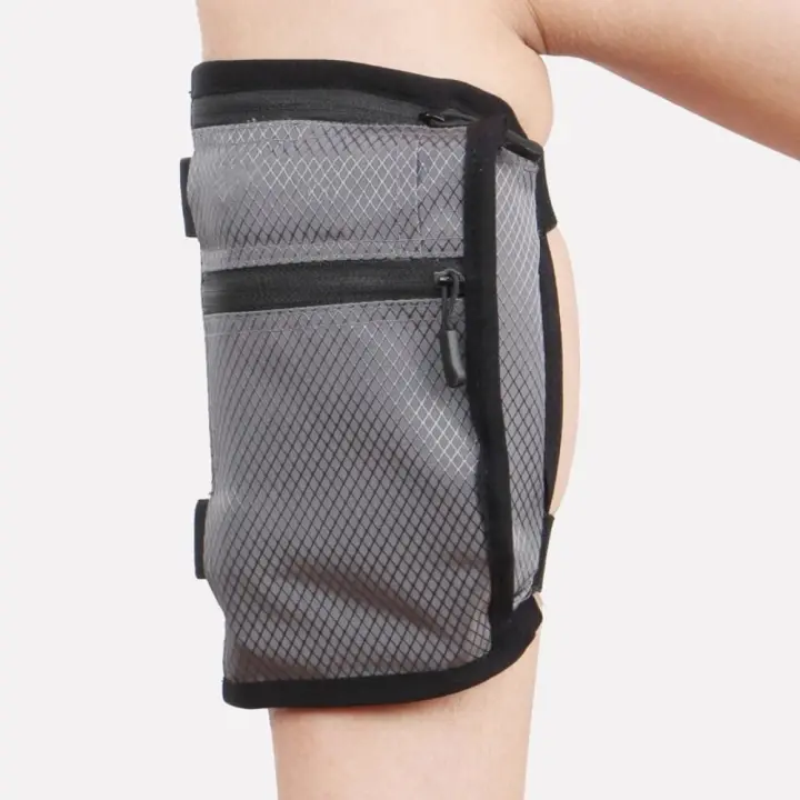 Bolsa de nailon para pantorrilla para exteriores, elegante cartera impermeable para pierna, a prueba de golpes, antideslizante, bolsa de almacenamiento para teléfono para correr al aire libre - 1