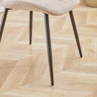 Sillas de Comedor Nórdicas 4 Piezas Tapizadas, Cojines de Tela con Patas de Metal - details 7