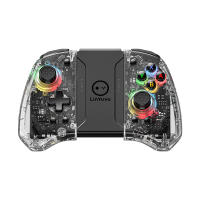 Joypad transparente para Nintendo Switch, controlador de inducción inalámbrico de 6 ejes, Gamepad ajustable, 8 colores, luz mágica, vibración, Joy - details 0