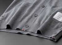 Cardigan de Punto de Marca Superior Novedad Primavera-Otoño Estilo Casual Coreano con Abertura Lateral V-cuello - details 15