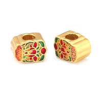 Pulseras de Brass Dorado Mate 4PCS Grande Agujero Abalorios para Hacer Joyas DIY - details 33