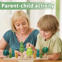 Rompecabezas educativo Montessori para niños, juego de Rayo de equilibrio para bebés, juguetes de bloques de construcción - details 0