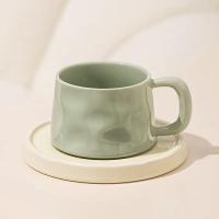300ML Ceramic Coffee Mug with Saucer Breakfast Milk Mug Home Office Water Cup Latte Coffee Cup Afternoon teacup Birthday Gifts - details 12