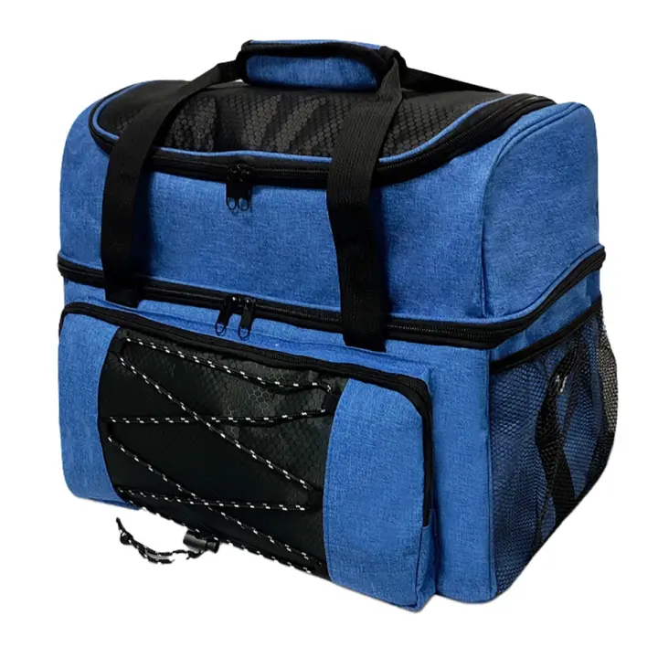 Bolsa de bolas de bolos, bolso de mano con compartimentos acolchados, espacio Extra para 1 par de bolos, B - 1