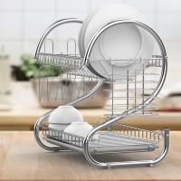 Escurridor de tazas de Metal para ahorro de espacio, soporte estable para platos duradero en forma de S de 2 niveles, palillos - details 9
