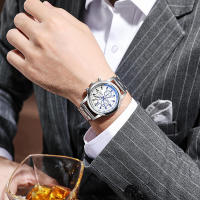 Venta directa Reloj de cuarzo para hombre de acero inoxidable de regalo - details 1