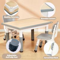 Juego de Mesa y 2 sillas para niños, Altura Ajustable, Juego de Mesa y Silla para niños de 3 a 8 años, fácil de Limpiar, Aprobado por CPC y CE (Juego de 3 Piezas), Color Azul - details 51