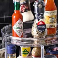 Rejilla de respiración transparente para cocina y baño, armario giratorio de 360 ​​grados, organizador de especias, cosméticos y bebidas - details 6
