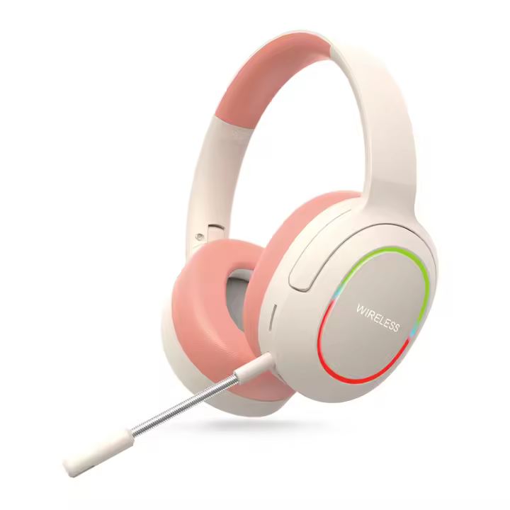 Auriculares Bluetooth 5.1 con Microfono para Juegos Surround Sound Stereo Inalámbrico Luz Colorida para PC Laptop - 1