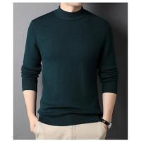 Suéter de Cachemira con Cuello medio alto para hombre, jerseys de punto para jóvenes, prendas de punto delgadas, 2025 - details 9