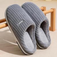 Zapatillas de casa para hombre y mujer, chanclas informales de suela gruesa suave, pantuflas cálidas de felpa, zapatos antideslizantes para dormitorio, invierno, novedad - details 8