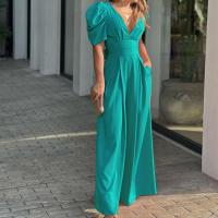 Mono de Verano de Manga Corta para Mujer, Nuevo Estilo Europeo Y Americano, Moda Elegante, Tamaño Grande Largo - details 5