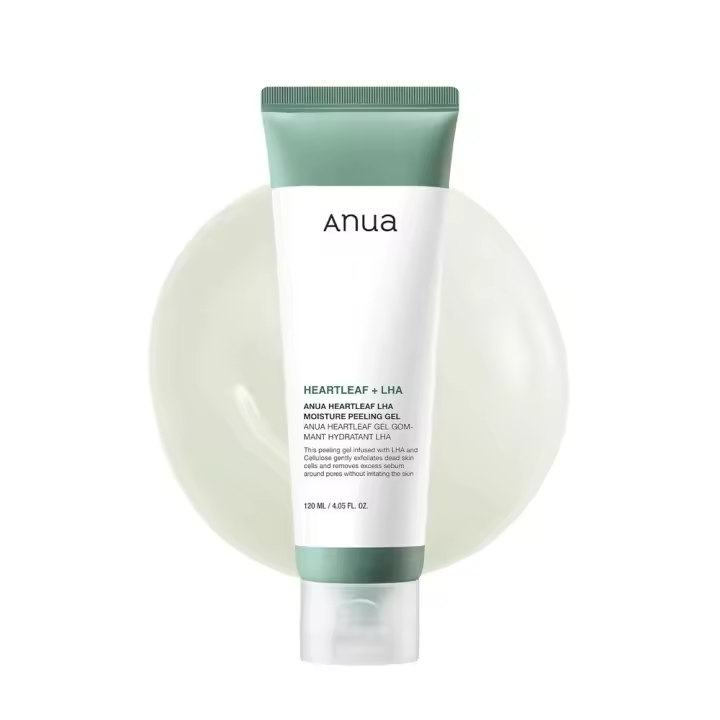 ANUA Heartleaf LHA Gel exfoliante hidratante, exfoliación suave, exfoliación facial hidratante, cuidado de los poros, eliminación de muertos, celulosa natural - 1