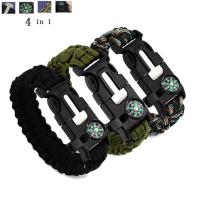 Pulsera de Supervivencia de Emergencia 4 en 1 para Hombres Pulsera de Cuerda de Paracord con Silbato, Brújula, Rescate al Aire Libre - details 0