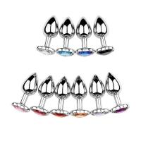 Corazón 3 tamaños de acero inoxidable cristal extraíble Butt Plug estimulador juguetes sexuales anales consolador masajeador de próstata - details 1