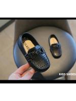 Zapatos casuales de moda para niños, zapatos planos sin cordones para niños, Color sólido, novedad de 2025, mocasines para niños con agujeros de PU antideslizantes simples y suaves - details 4