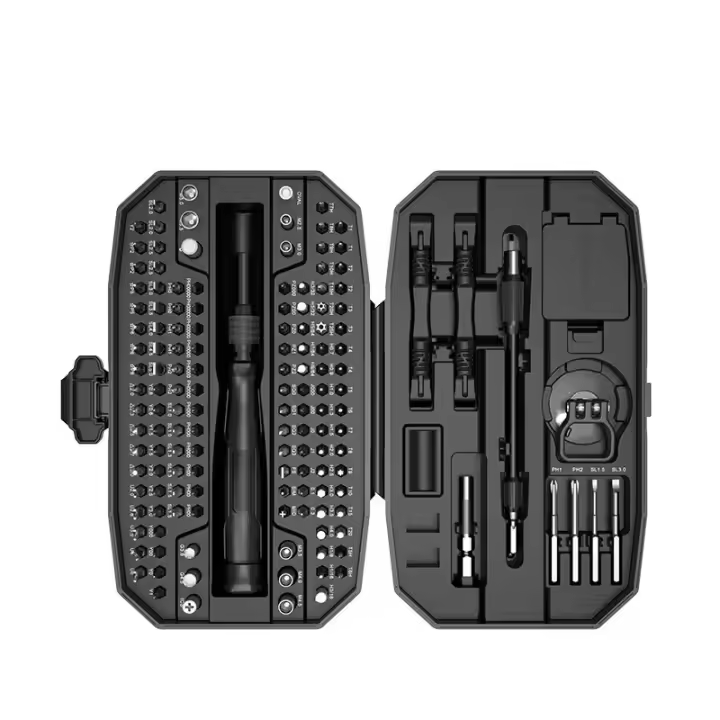 Destornillador Multifuncional de Precisión 152 para Servicio de Móviles y Relojes de Vidrio Set Completo Herramienta de Mejoramiento del Hogar Rotativa Normal con Batería - 1