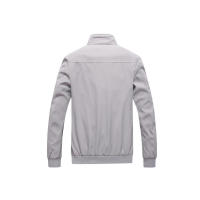 Primavera otoño hombres Bomber elegante hombres delgados Color sólido chaquetas de negocios Stand Collar rompevientos ts ropa - details 6