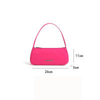 Bolso Oxford de hombro para mujer, diseño Retro, pequeño bolso con cremallera, bolso de mujer de Color sólido con asa superior - details 15