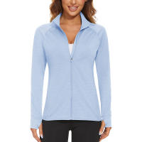 MAGCOMSEN-Chaqueta atlética ligera para mujer, manga larga, Upf 50 +, Tops con cremallera de Golf - details 20