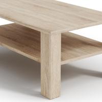 Mesa de sofá con estante, mesa de centro, mesa central, madera ecológica, diseño moderno, medidas: 100 x 60 cm - details 11