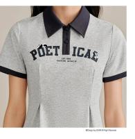 Vestido Polo de Cintura Recortada de Estilo Vintage Semir Moda de Verano 2024 para Mujeres con Estampado de Panda y Letras - details 6
