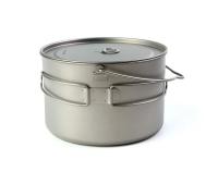 Olla colgante de titanio puro de una sola capa de 2,8l y olla colgante de 2L, sartén plegable y gruesa con asa para dos personas - details 6