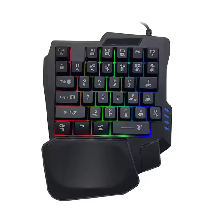 K5 teclado de una sola mano deslumbrar color sensación mecánica periféricos informáticos convertidor de pollo teclado de juegos se aplica - 1
