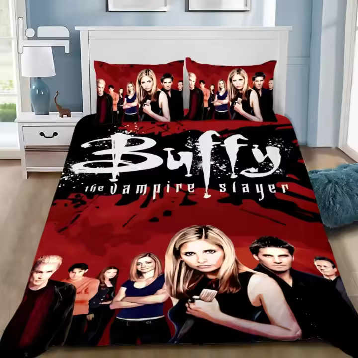 Conjunto de Cama de Poliéster 3D Buffy the Vampire Slayer Funda de Edredón para Adultos y Niños - 1