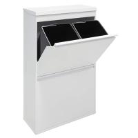 Cubo de basura y reciclaje de acero de 4 compartimentos con cajón superior |   4x17 L (68 litros) |   Cubos de basura de cocina |   Contenedores de Reciclaje para Casa u Oficina - details 6