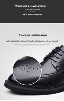 Zapatos de vestir informales de piel de vaca de alta calidad, suaves y cómodos, estilo de negocios y oficina, zapatos formales Oxford para hombre - details 8