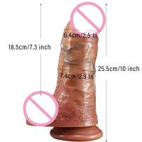 Consolador Leten súper enorme, Juguetes sexuales anales para mujeres y hombres, consoladores grandes realistas de 10 pulgadas de largo y grueso, masturbador, pene para adultos 18+ - details 6