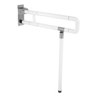 Barra de agarre de seguridad para inodoro plegable, barra de agarre blanca en forma de L para discapacitados, Asa de asistencia para baño y ducha, Riel de mano para inodoro - details 4