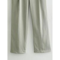 BUNO-traje informal para mujer, Chaqueta corta con bolsillos y cuello vuelto, pantalones elegantes de pierna ancha, moda urbana, primavera y verano, 2025 - details 14