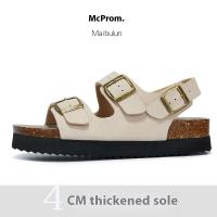 Cómodas mulas de verano de fábrica, zapatillas de corcho antideslizantes, sandalias romanas esmeriladas, parte inferior de playa que combina con todo, parejas de talla grande - details 0