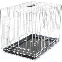 VADIGRAN - Jaula metálica Plegable clásica de Plata 76 x 48 x 55 cm para Perro, Talla L - details 3